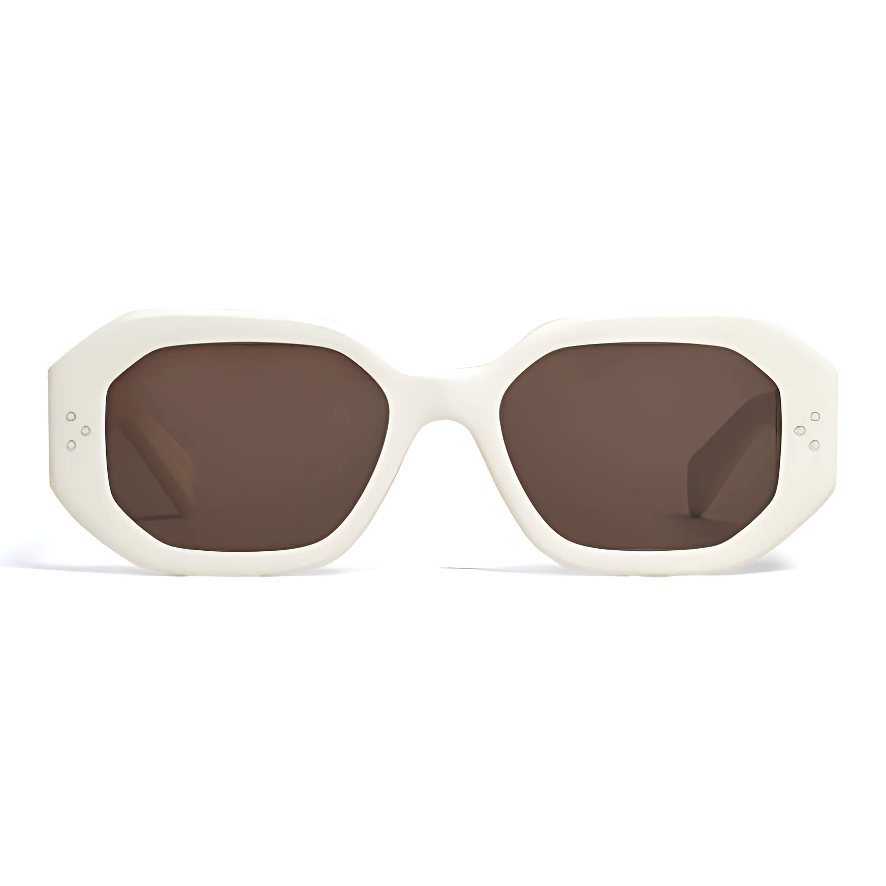 CELINE Ацетат Нерегулярная форма Солнцезащитные очки Женские Белые