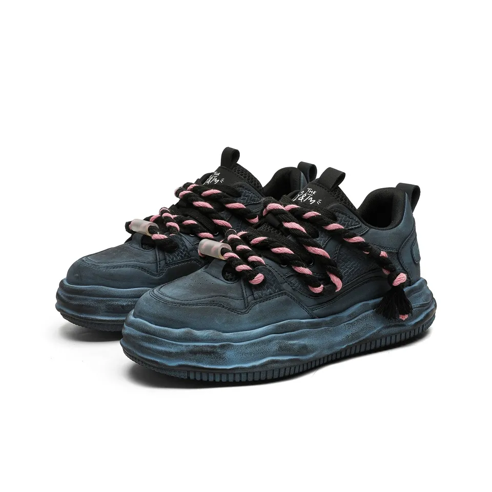 KUNGFUDEER Низкий топ Повседневная обувь Унисекс Винтажный синий