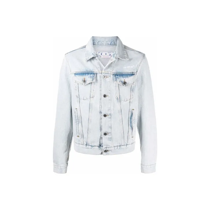 OFF WHITE SS22 Denim Jacket Fall Men's Blue
