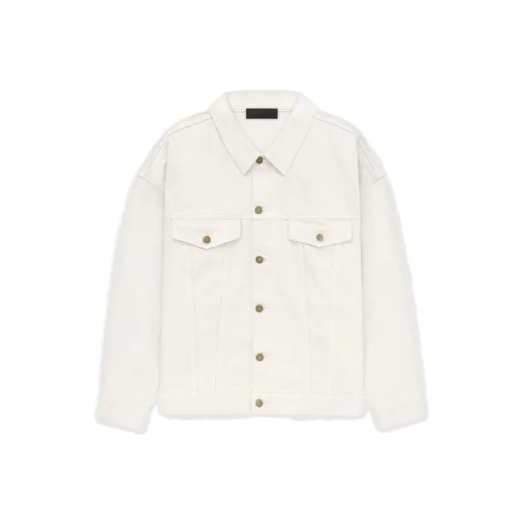 Fear Of God Essentials FW23 Деним Куртка Деним Куртка Мужская Танец Облаков Белый Танец Облаков Белый
