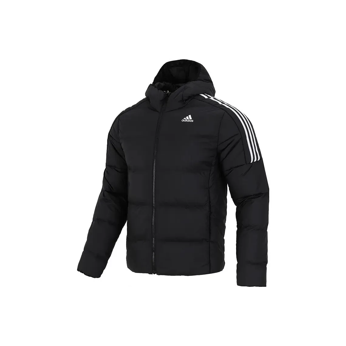 adidas Essentials Midweight Down Hooded Jacket Black