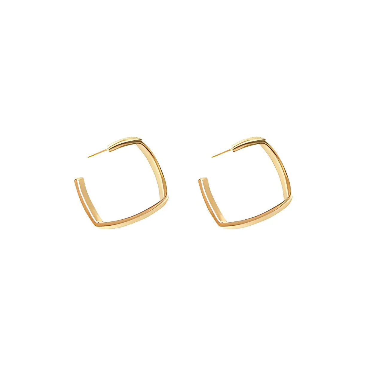 AWD Сплав Серьги Золотой Тон Квадратные Серьги Женские