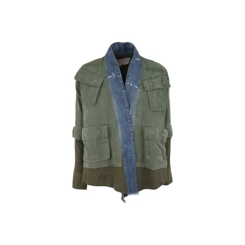 GREG LAUREN Мужские куртки армейского зеленого цвета
