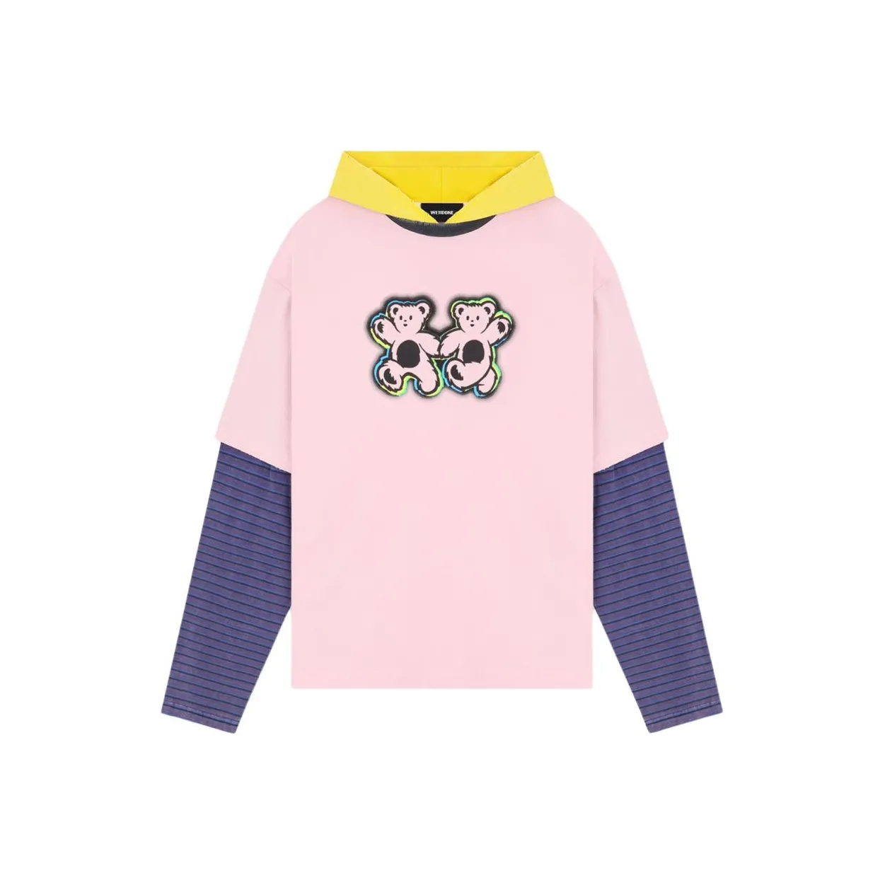 WE11DONE Teddy Twins Layered Hoodie