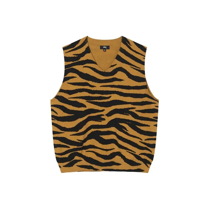 Stussy Tiger Printed Sweater Vest
