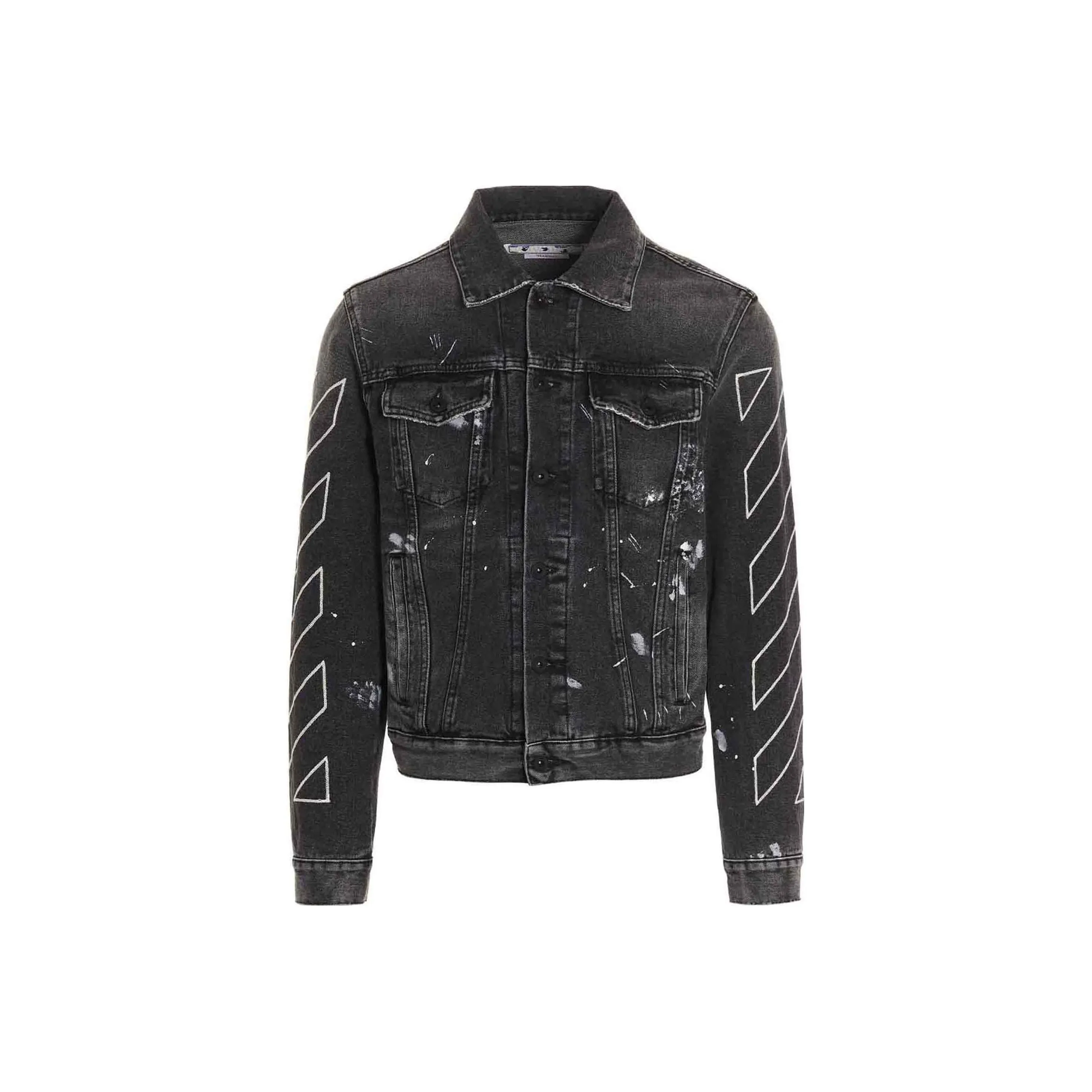 OFF WHITE SS22 Denim jacket Manches Men's Black