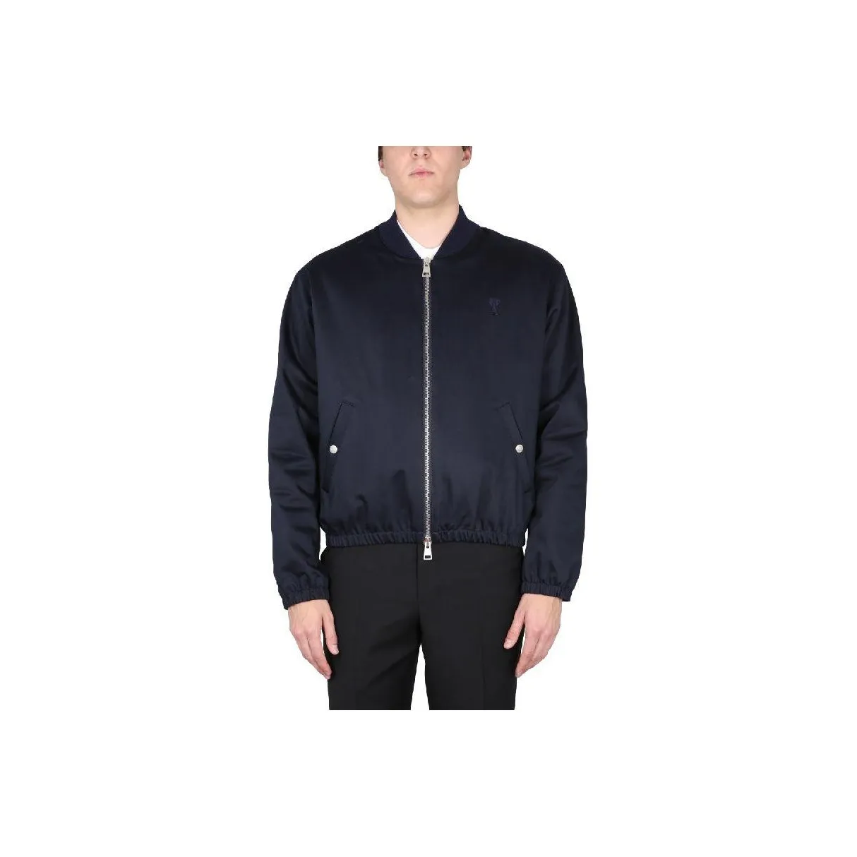Ami Compact Satin Zipped Bomber