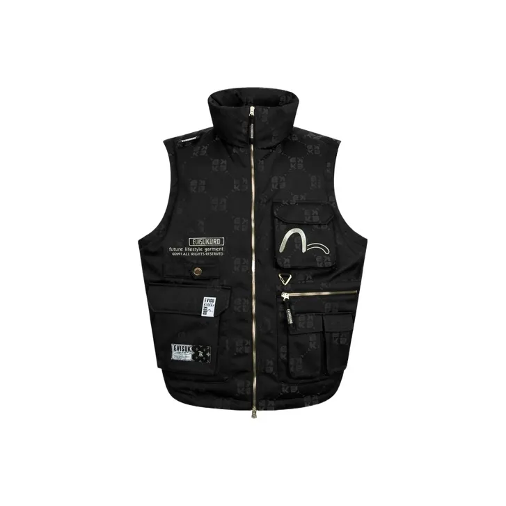 EVISU Черный Мужской Пуховый жилет