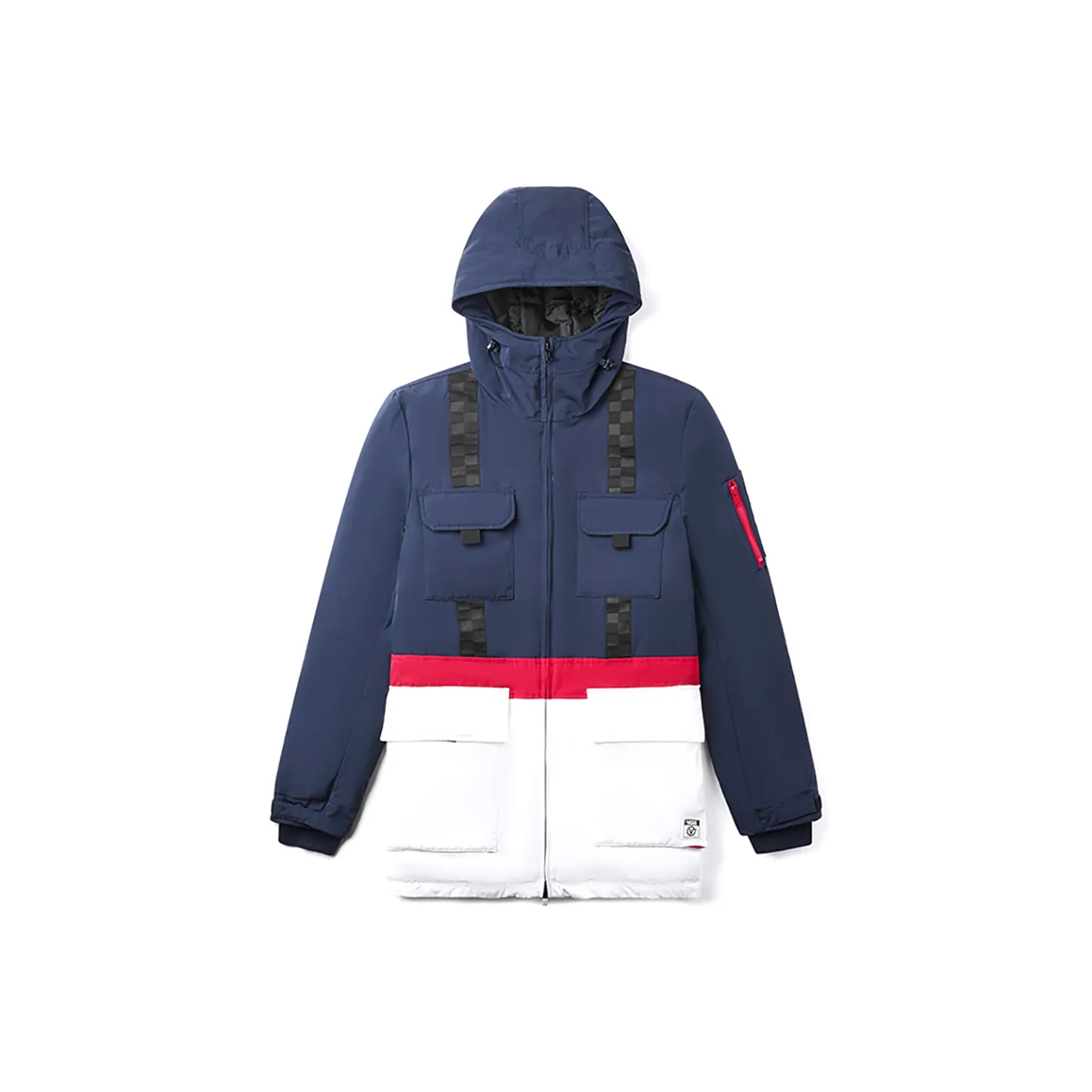 Vans Пуховик Мужской Синий Белый Красный Многоцветный