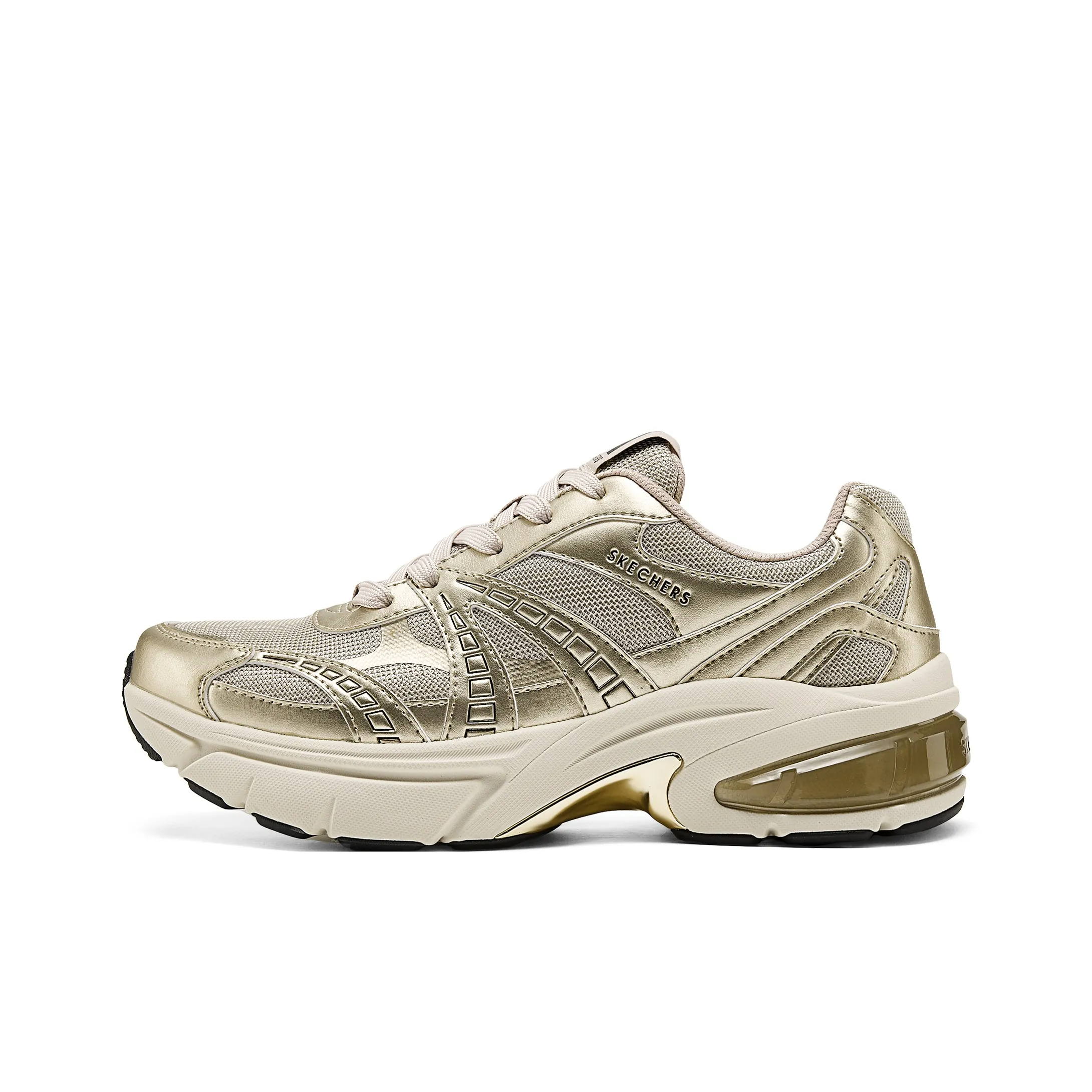 Skechers Shadow Stellar 90 Running Shoes Men Low Top Gray Copper