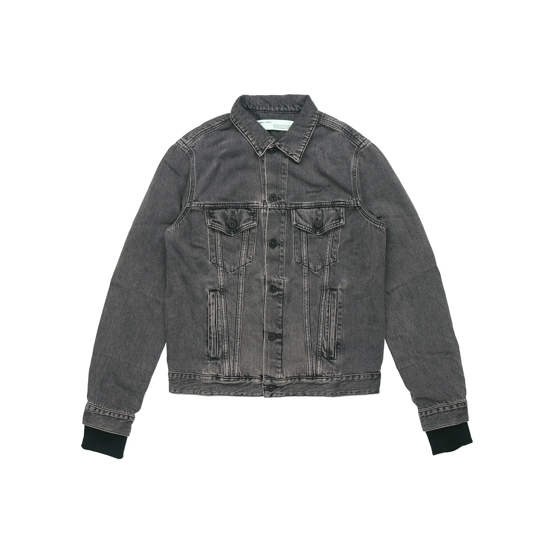 OFF WHITE SS19 Denim Jacket Men's Gray