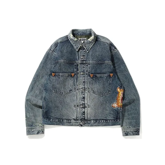 Bape Tiger Heavy Wash Miner Denim Jacket