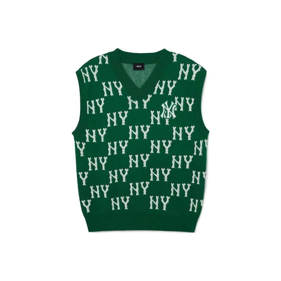 MLB Monogram NEW YORK YANKEES Vests Unisex Neon Green
