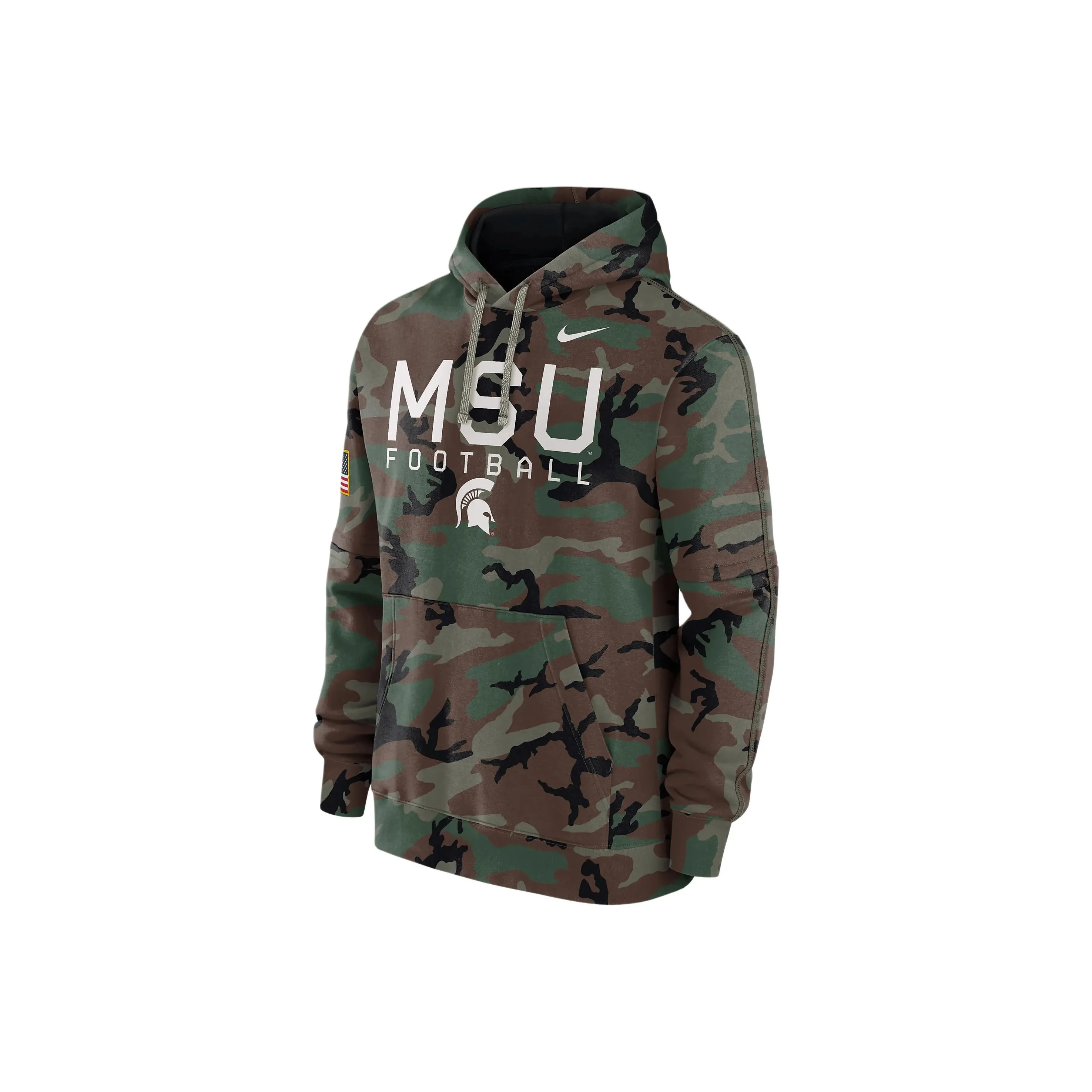 Nike Michigan State Spartans Military Appreciation Club Men’s Nike College Pullover Hoodie