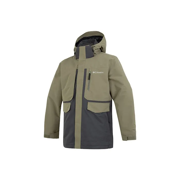Columbia Omni Heat Water Resistant Windproof And Rainproof Windbreaker Jacket Men's Army Green