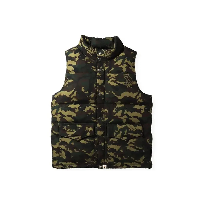 Bape X Ovo Woodland Camo Down Vest