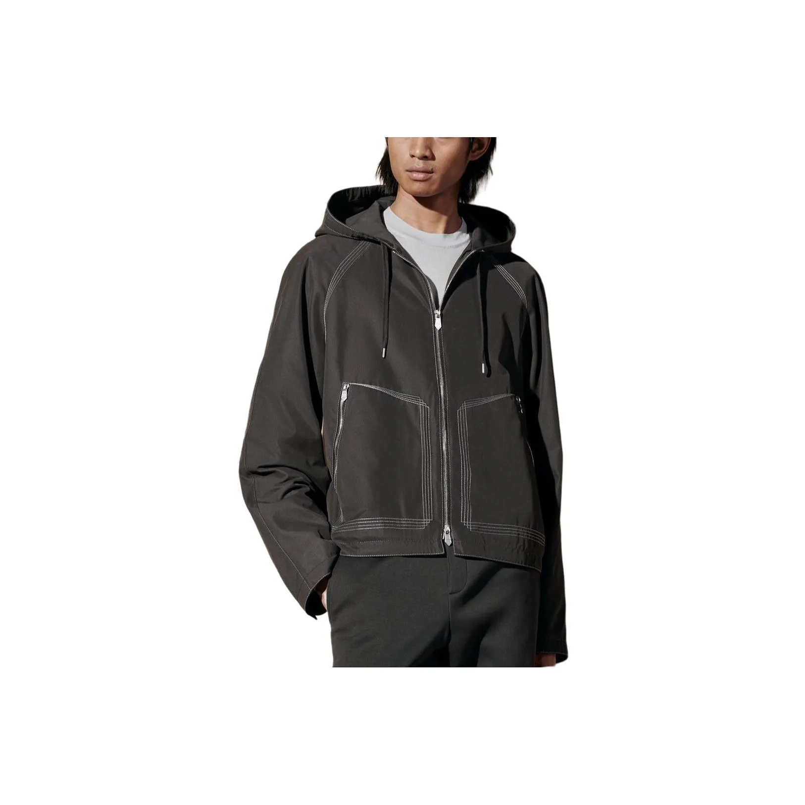 HERMES Jackets Coats Men's Licorice