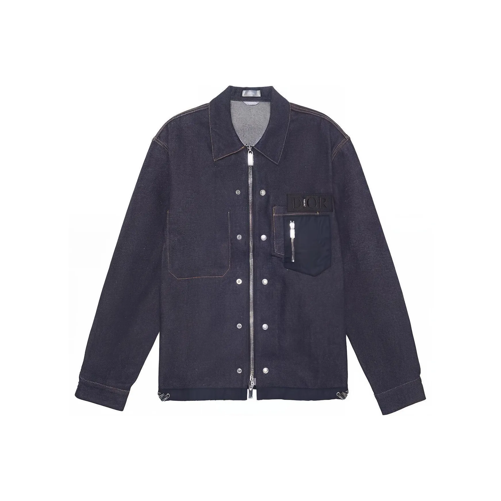 Totême logo-patch button-up shirt Nude