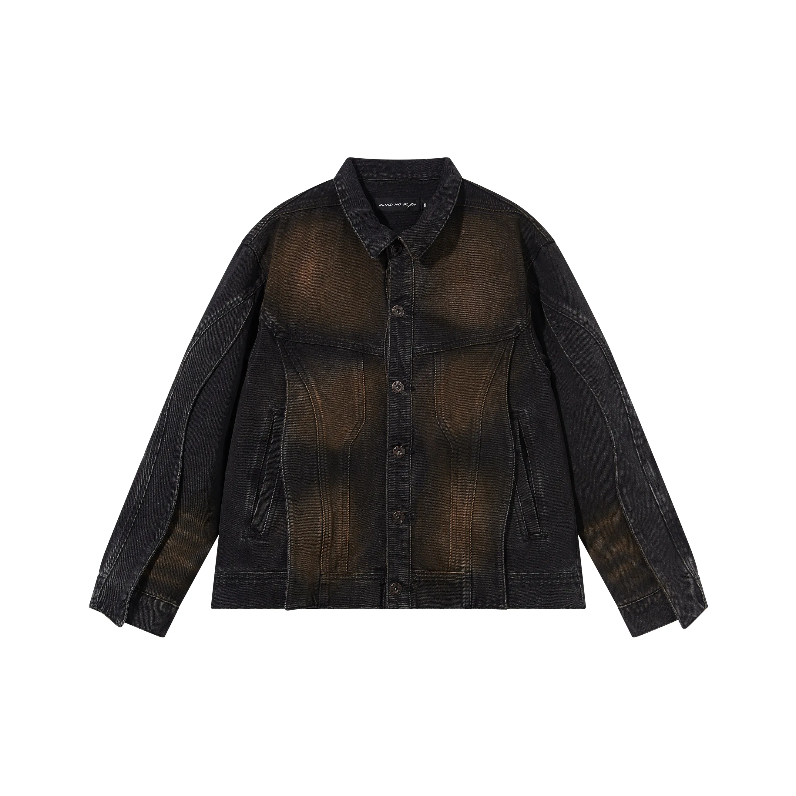 BLIND402 Темно-серый Унисекс Джинсовые куртки