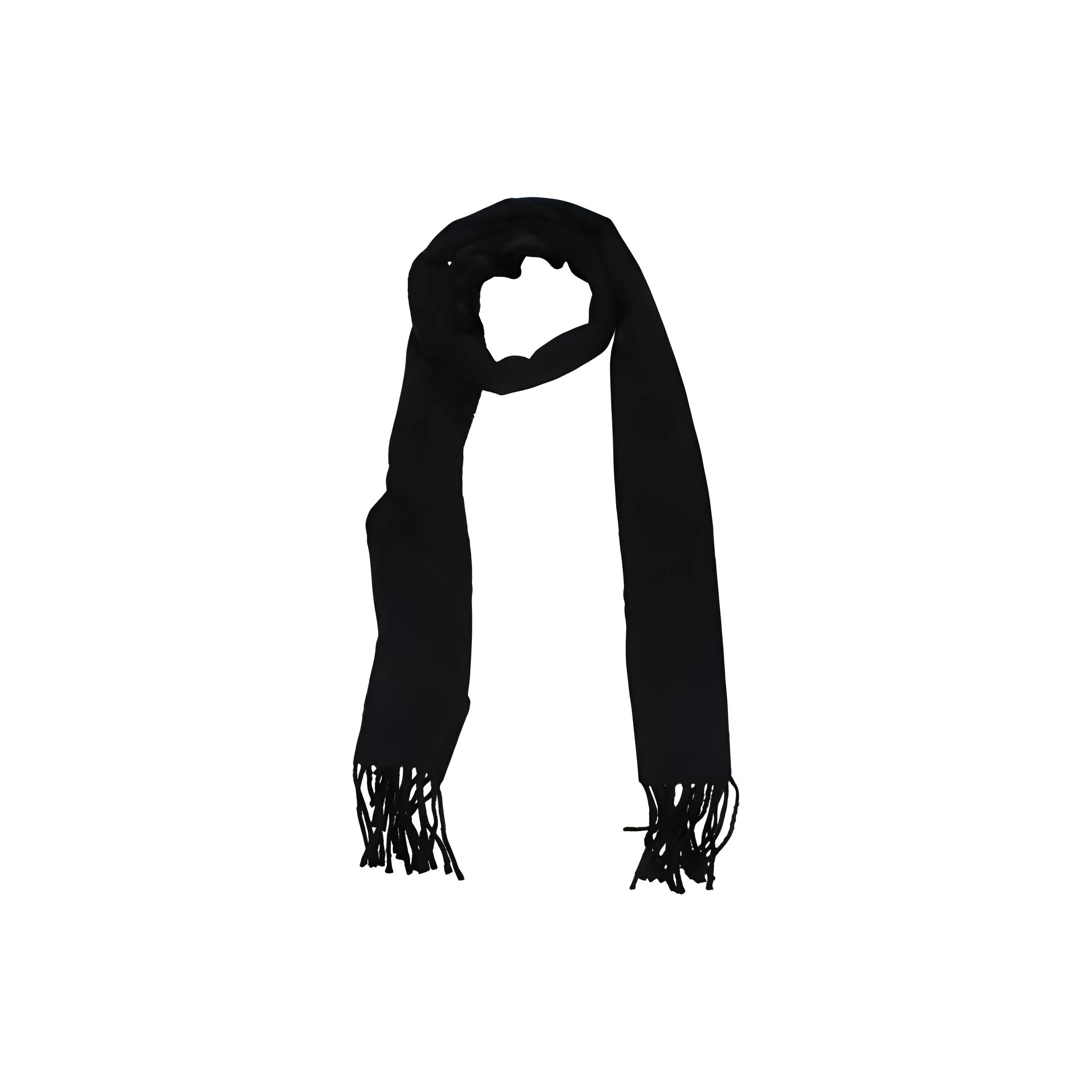 OFF WHITE Cashmere Knit Scarves Men's Black