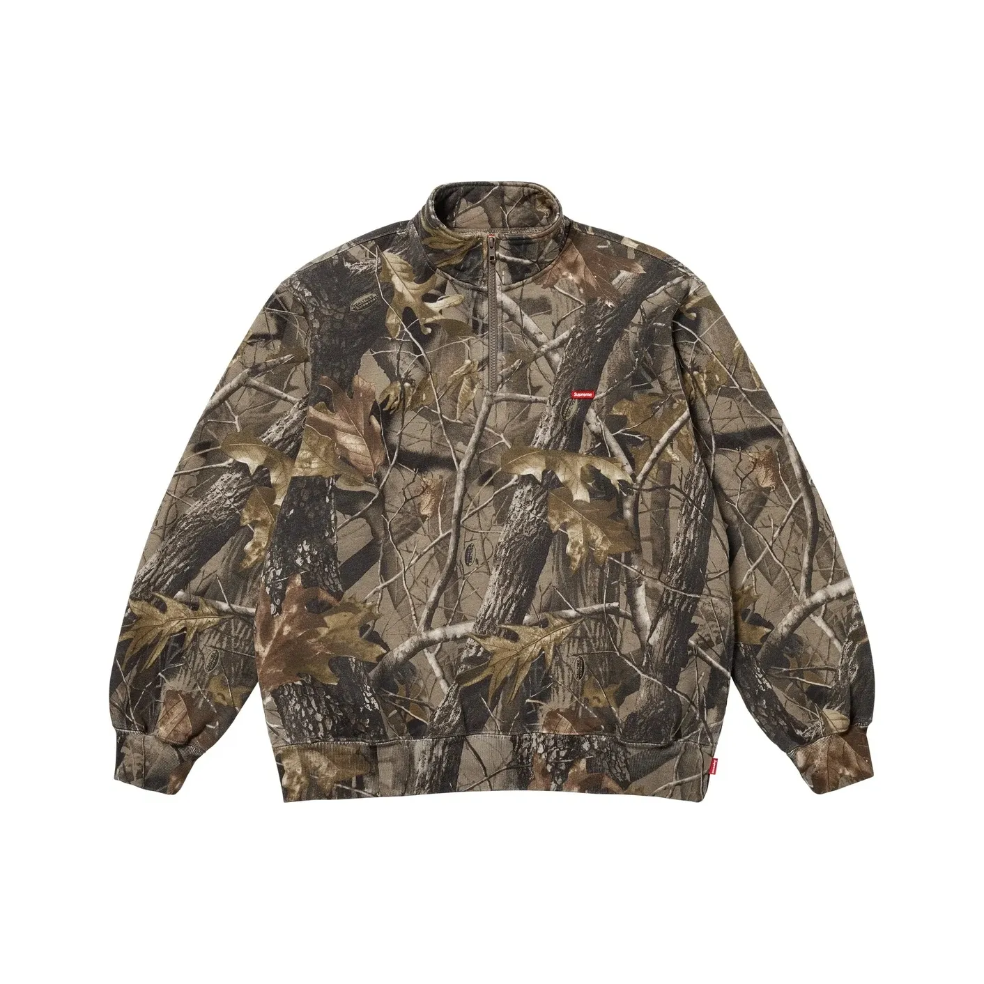 Supreme SS25 WEEK5 Маленькая коробка Полузастежка Пуловер Толстовка Унисекс