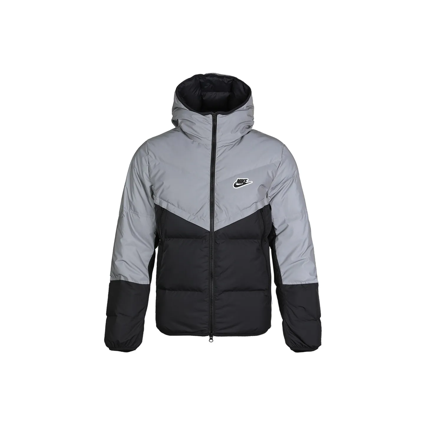 nike Пуховик Зимний Мужской Черный Серый