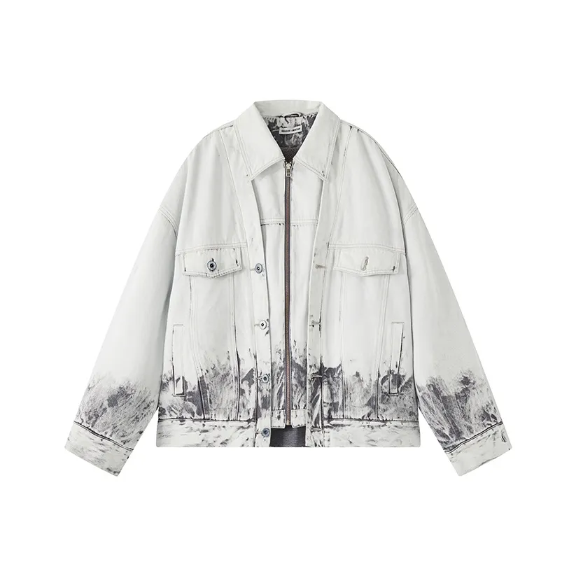 Organic Emotion Denim Jackets Unisex Washed Blue
