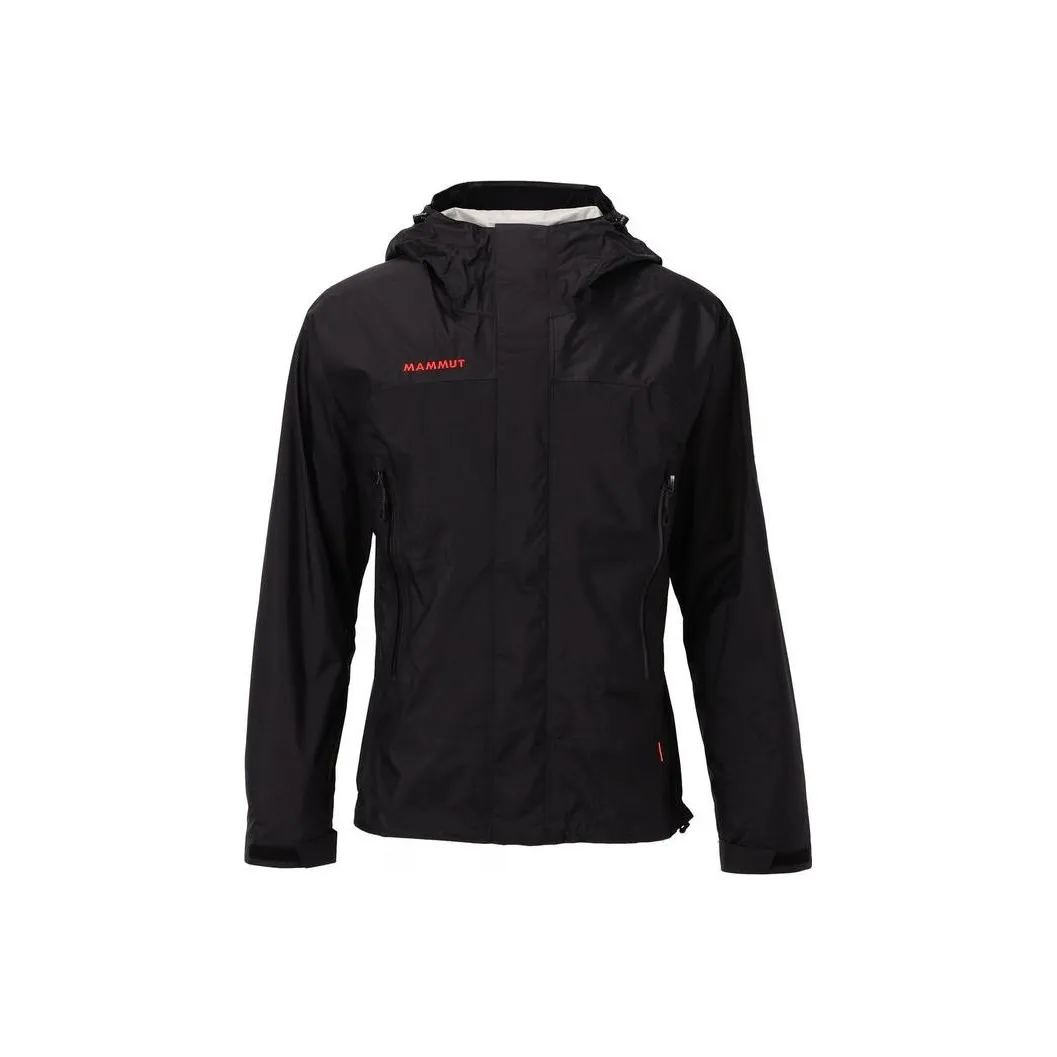 MAMMUT Outdoor Hiking Water Resistant Windbreaker Jacket Men's Black