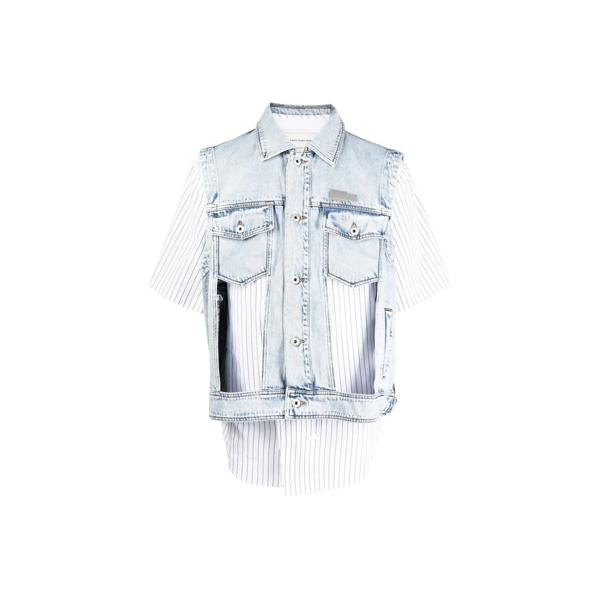 Feng Chen Wang Синий Мужской Джинсовые Куртки