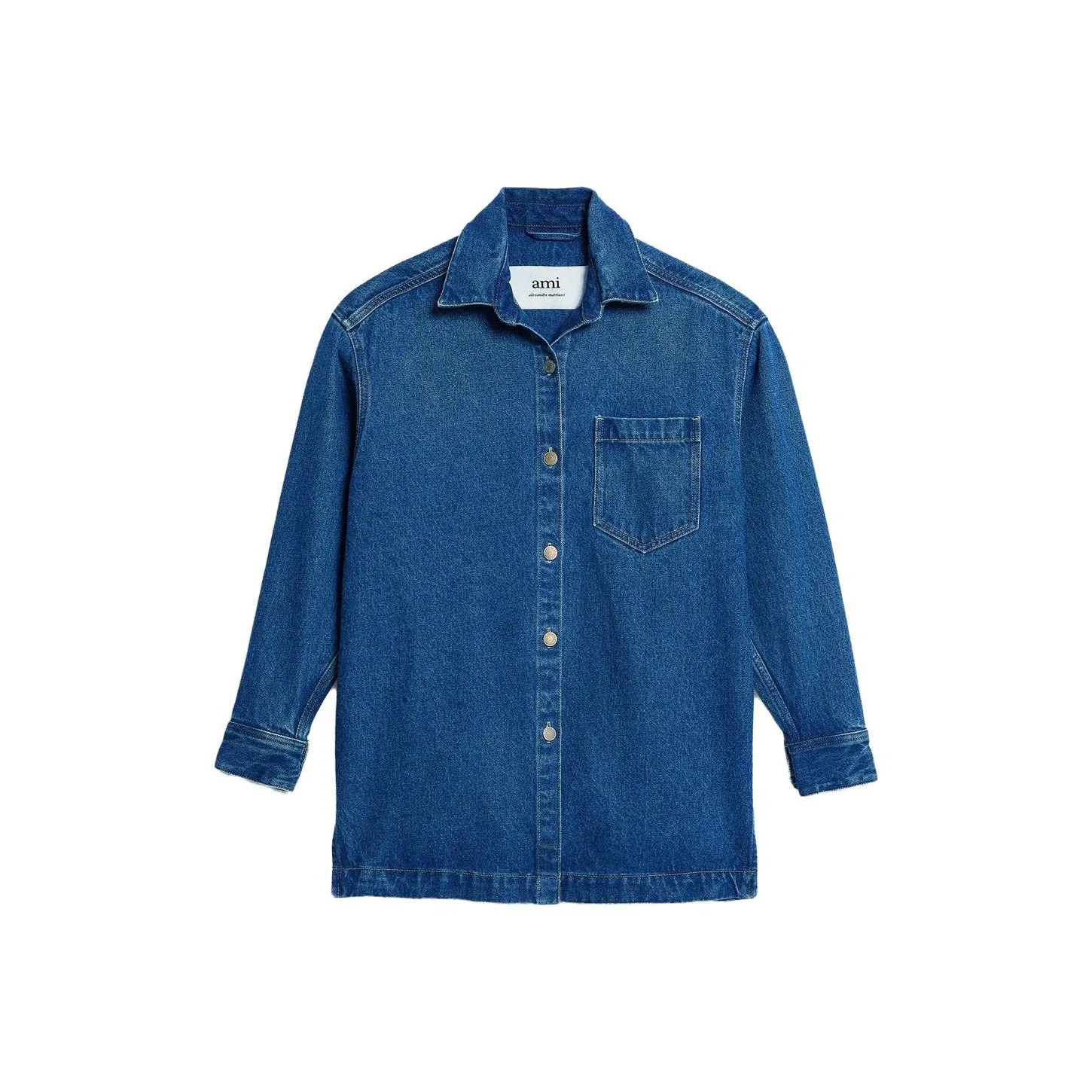 Ami Paris Spread collar Denim Overshirt