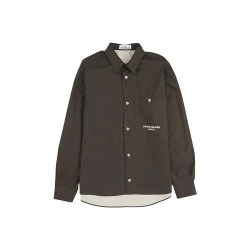 STONE ISLAND Темно-серые Мужские Куртки