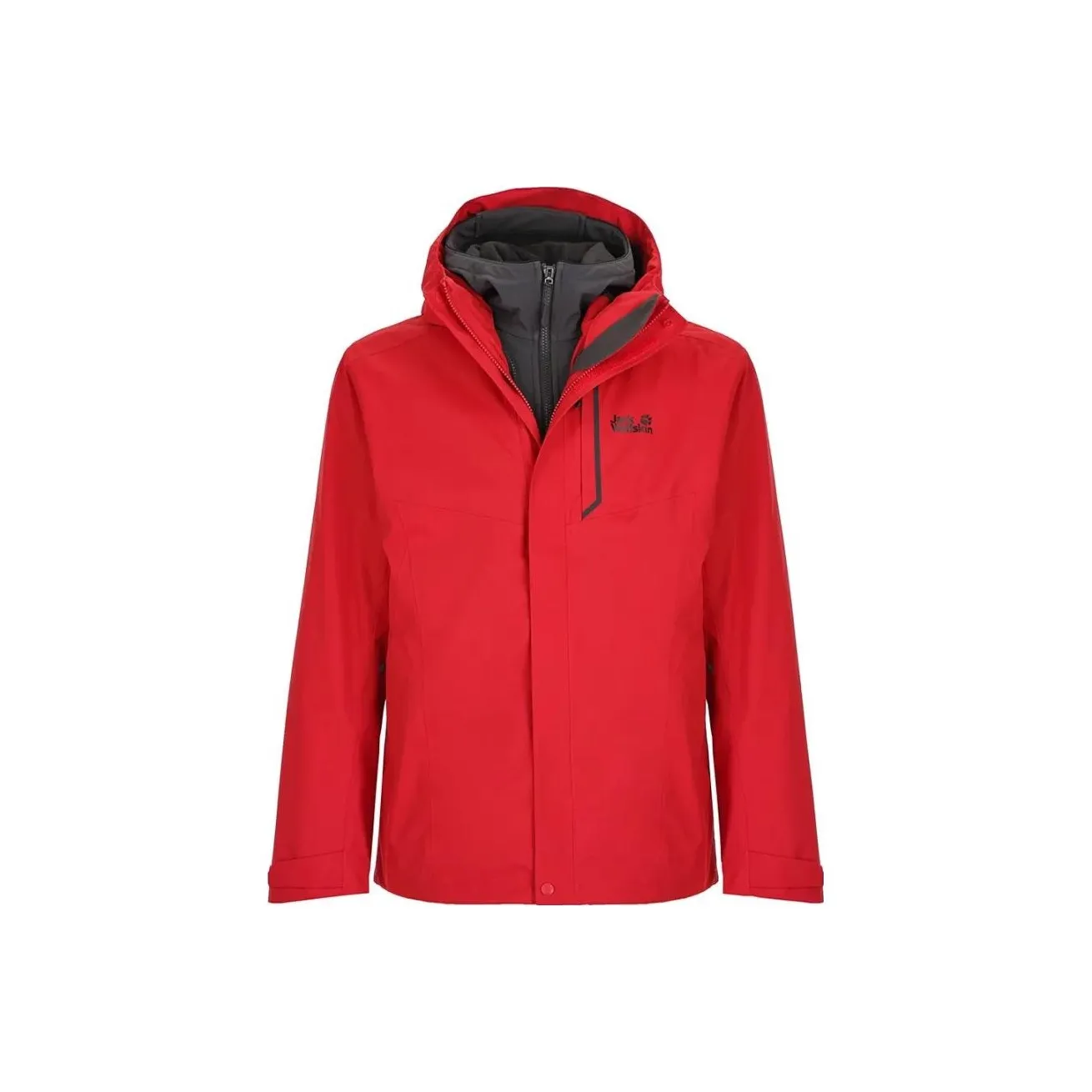 Jack Wolfskin Водонепроницаемый и Ветрозащитный Ветровка Мужской Красный