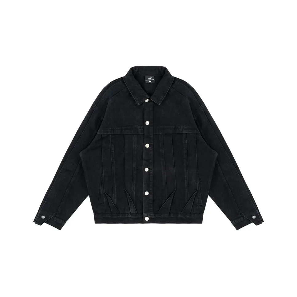 PILOTDRAGON Черный Унисекс Джинсовые куртки