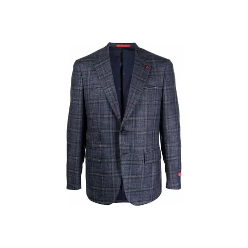 Isaia Синий Мужские офисные костюмы