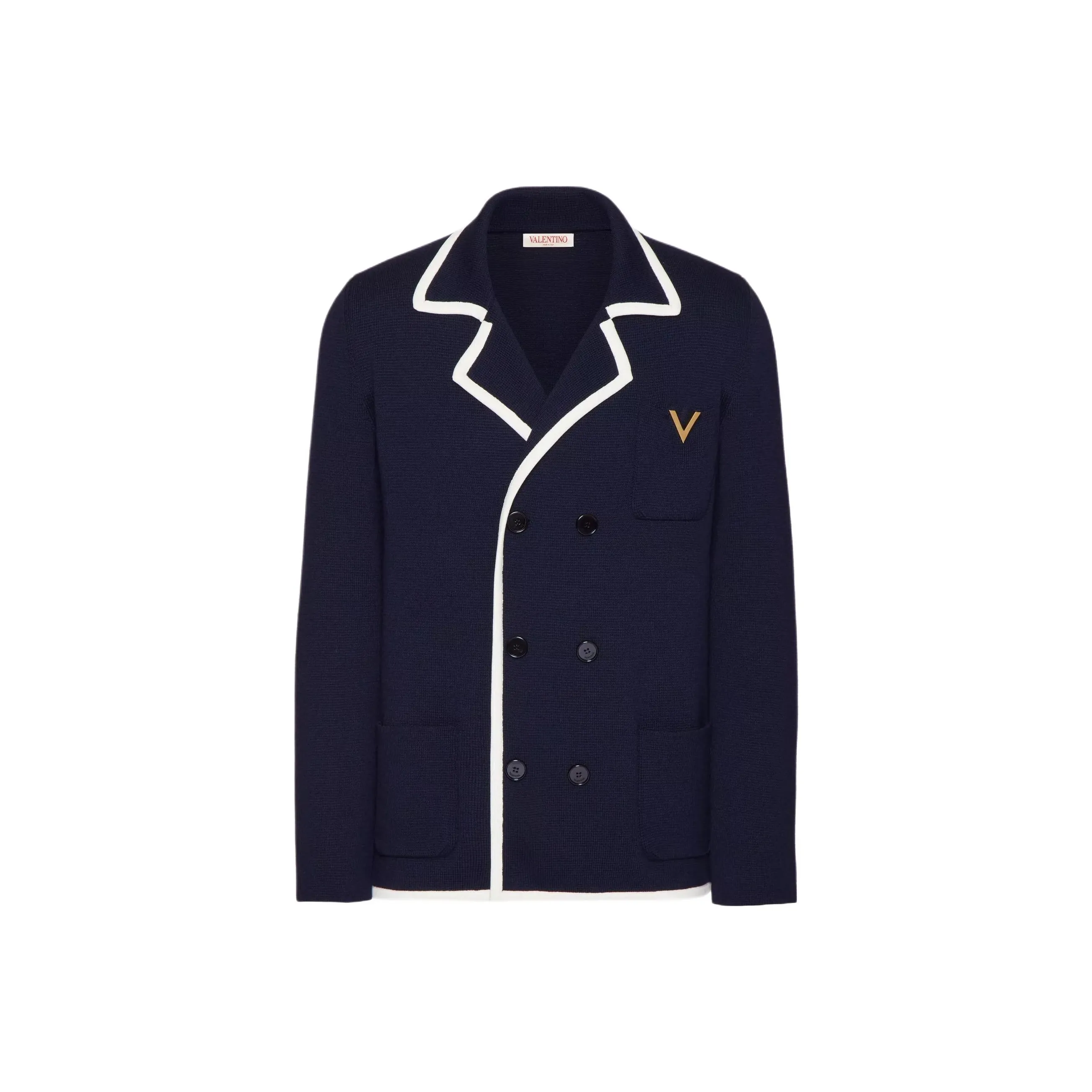 Valentino VGold Double Breasted Straight Hem Jacket