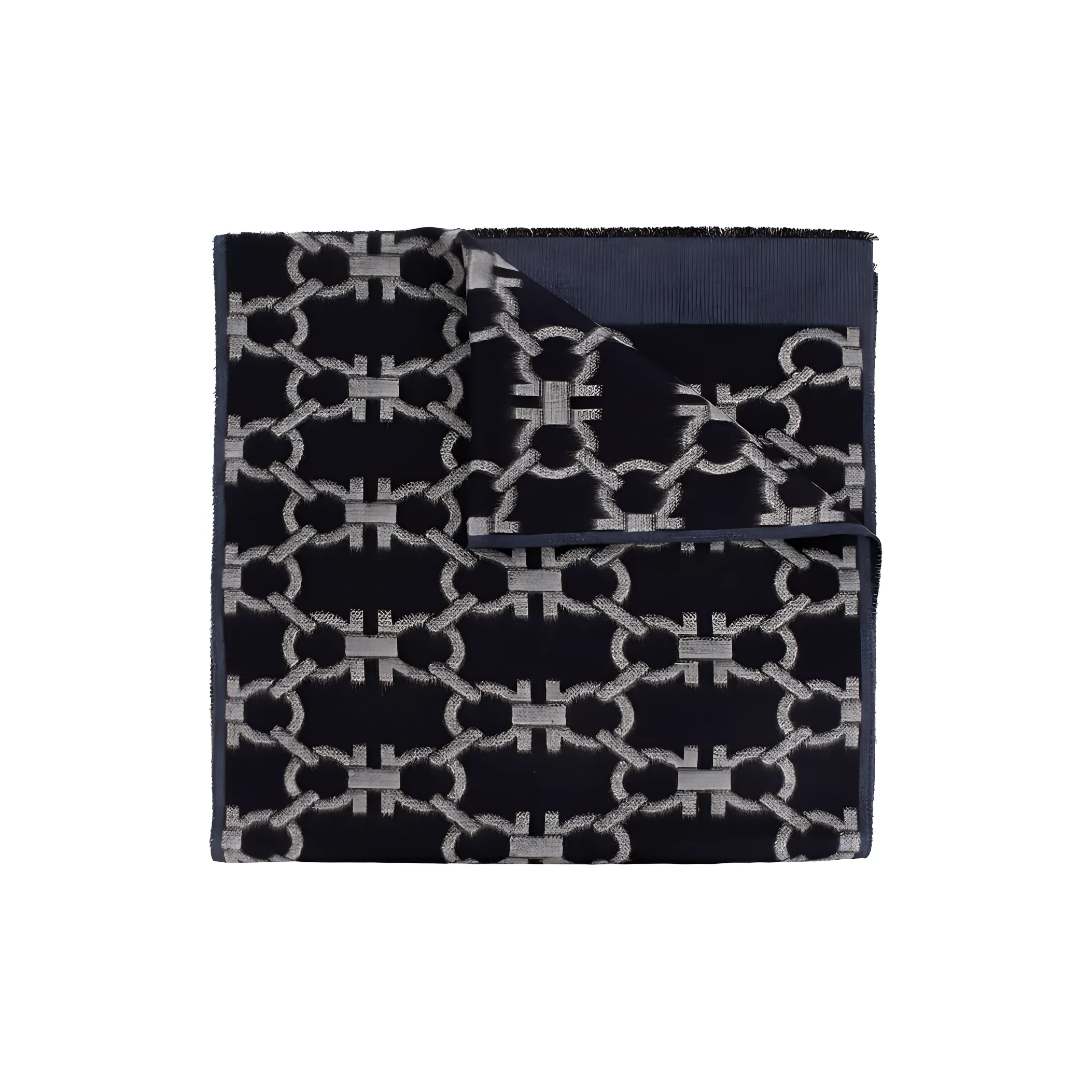 FERRAGAMO Silk, Cashmere Knit Scarves Men's Blue