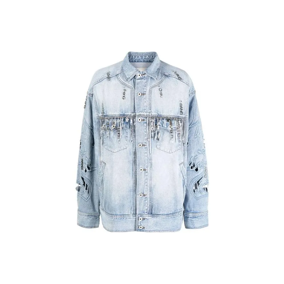 Feng Chen Wang Feng Chen Wang SS23 Denim Jackets Unisex Washed Blue
