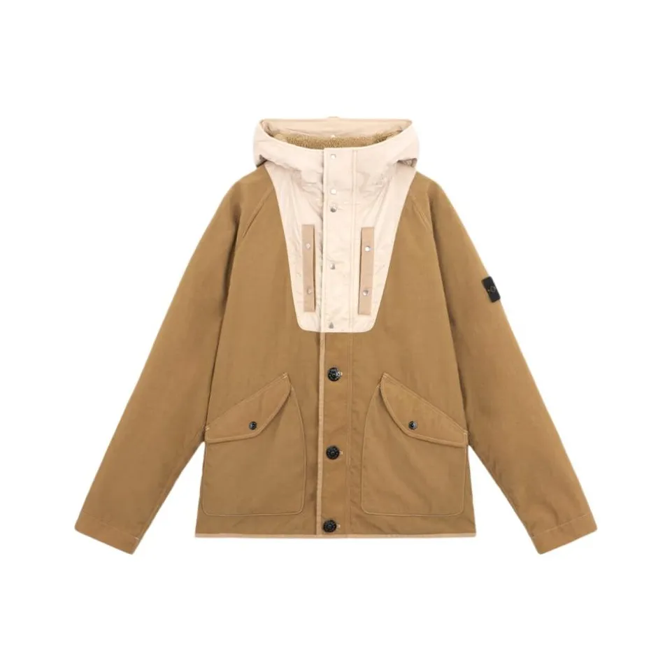 STONE ISLAND Anti-Drop Hooded Panama Jacket
