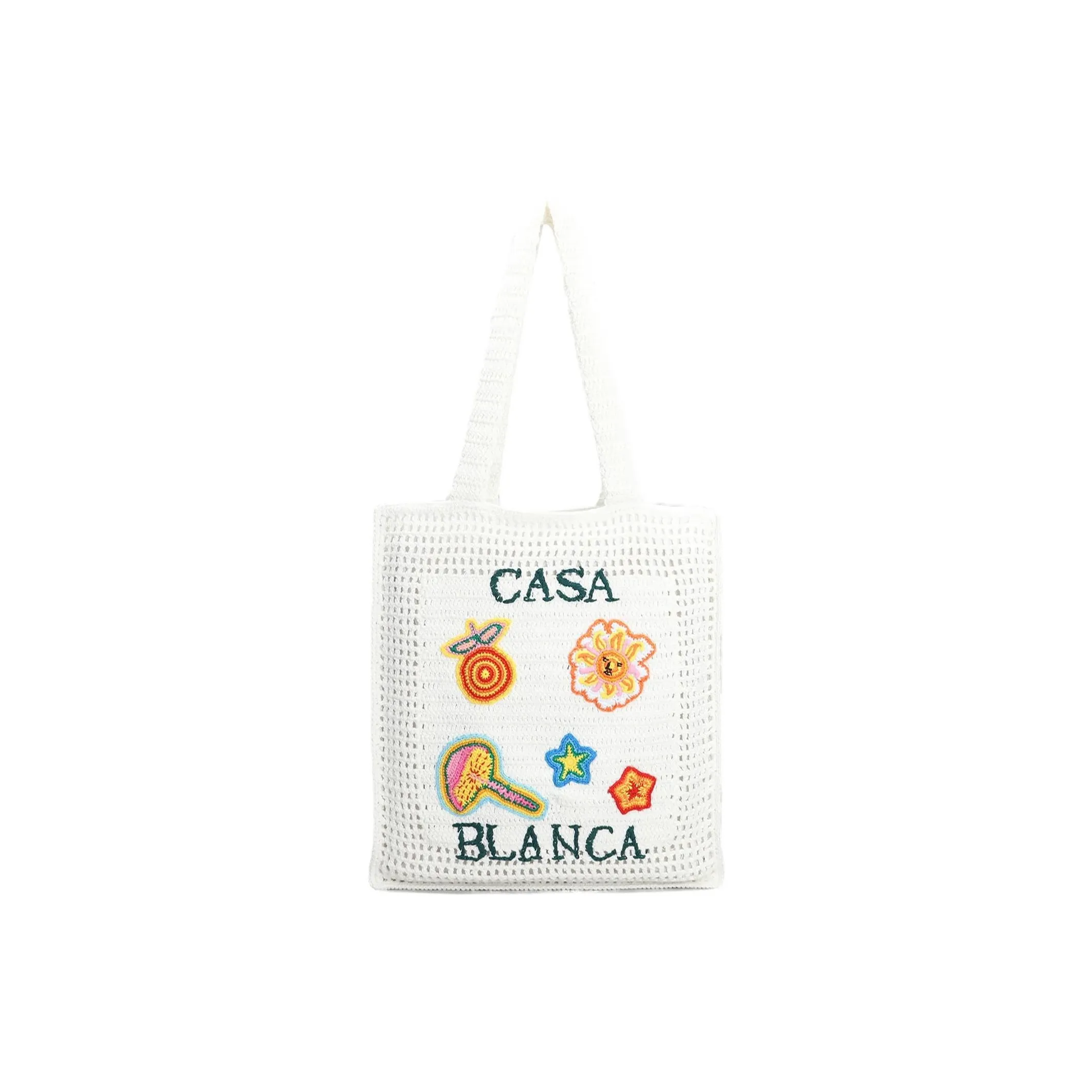 CASABLANCA Large Crochet Tote Bag