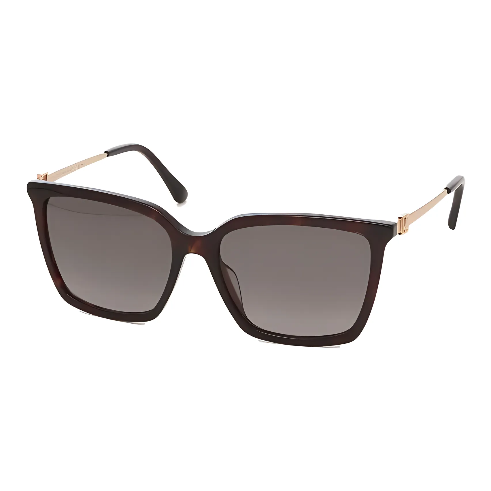 Jimmy Choo Acetate Irregular Shape Sunglasses Unisex Tortoiseshell