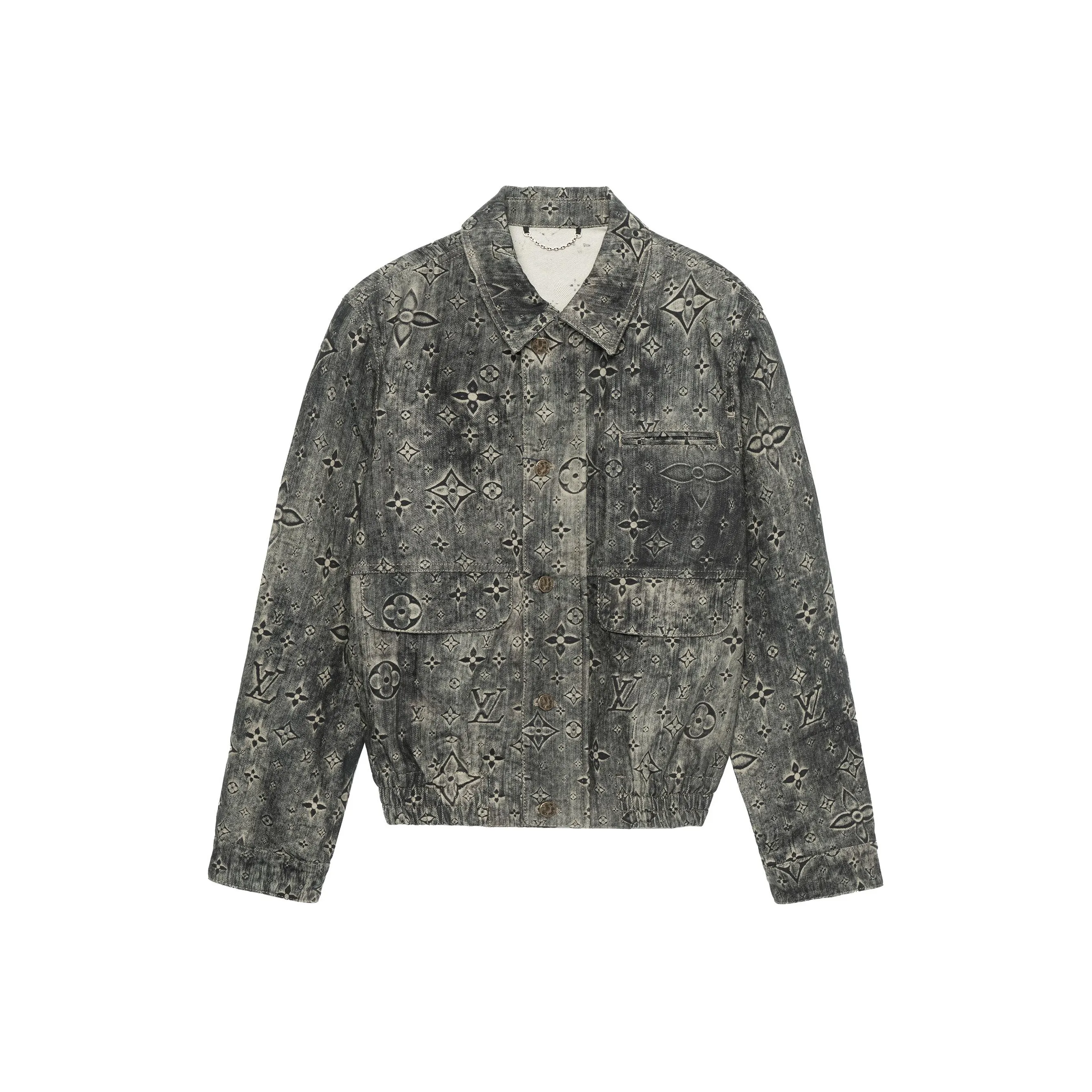 LOUIS VUITTON New Quarterly Products Of LV Denim Jacket Men's Gray