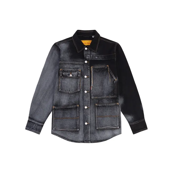 Levi's x Feng Chen Wang Denim vermelho jacket Men's Denim Gray