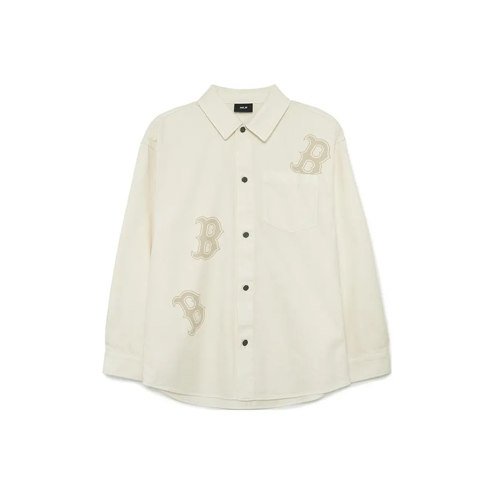 MLB Denim Jackets Unisex Cream