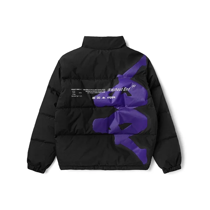 KAPPA Буква Геометрический узор Воротник-стойка Пуховая куртка Унисекс