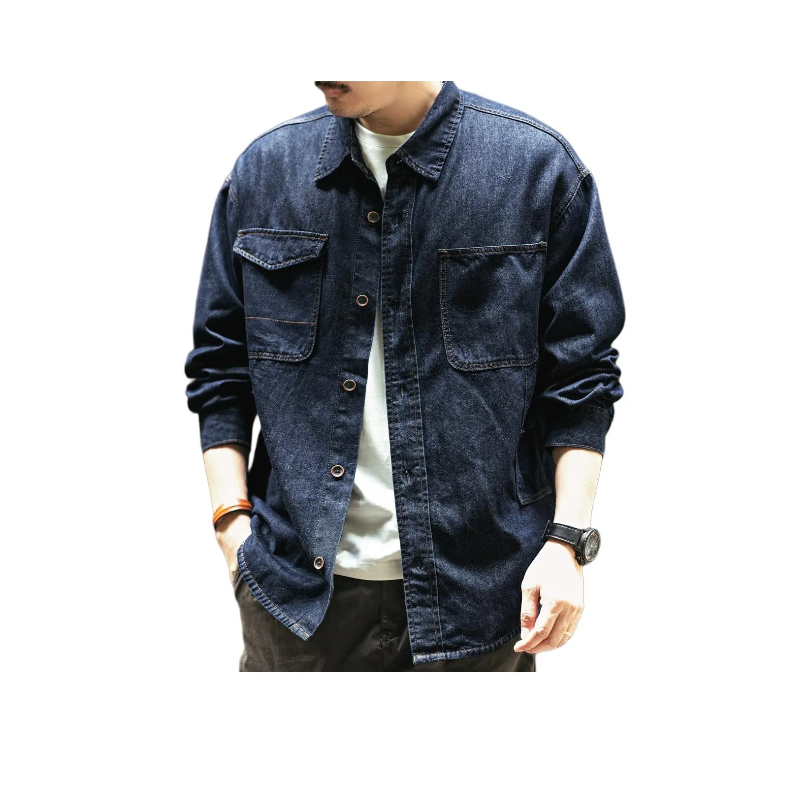 GELANLU Синий Унисекс Рубашки