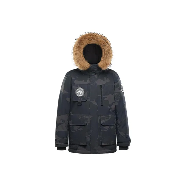BOSIDENG Classic Extreme Cold Зимний С капюшоном Меховой воротник Пуховик Мужской