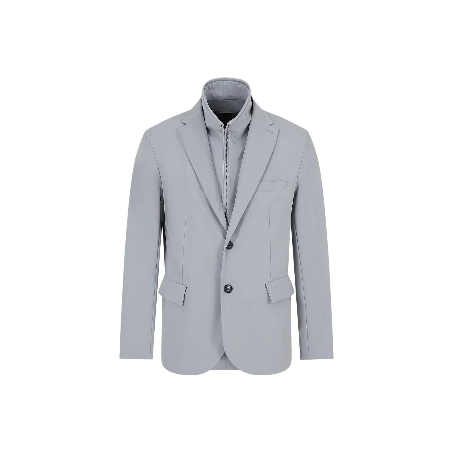 EMPORIO ARMANI SS24 Бизнес-костюм Пальто Мужской Серый