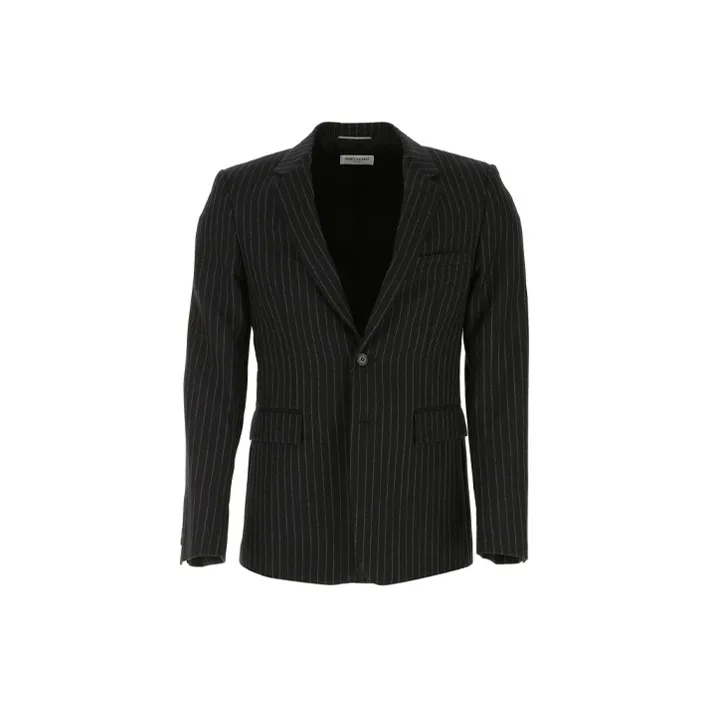 SAINT LAURENT Pinstriped Buttoned Blazer