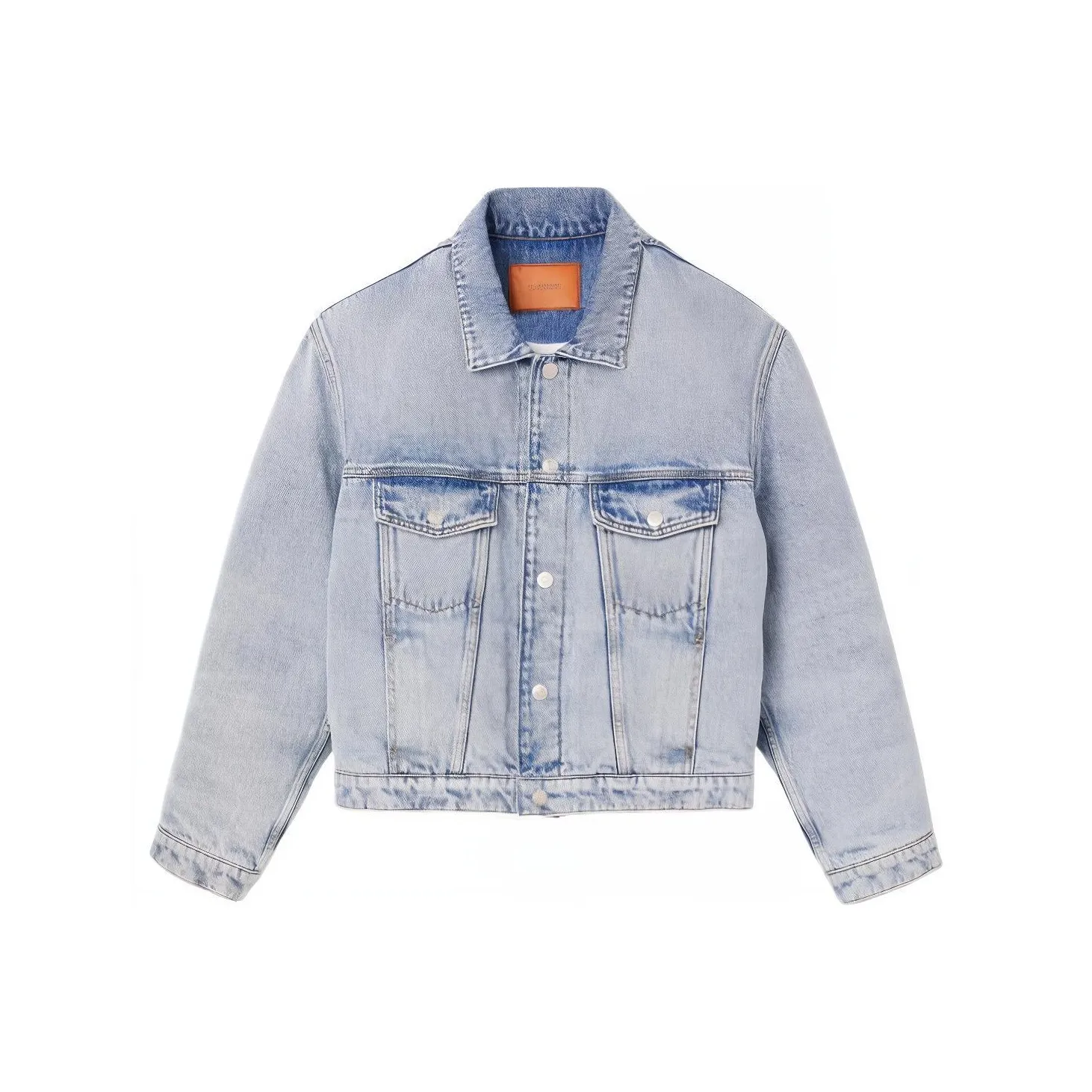 Sandro Denim Jackets Men's Vintage Blue