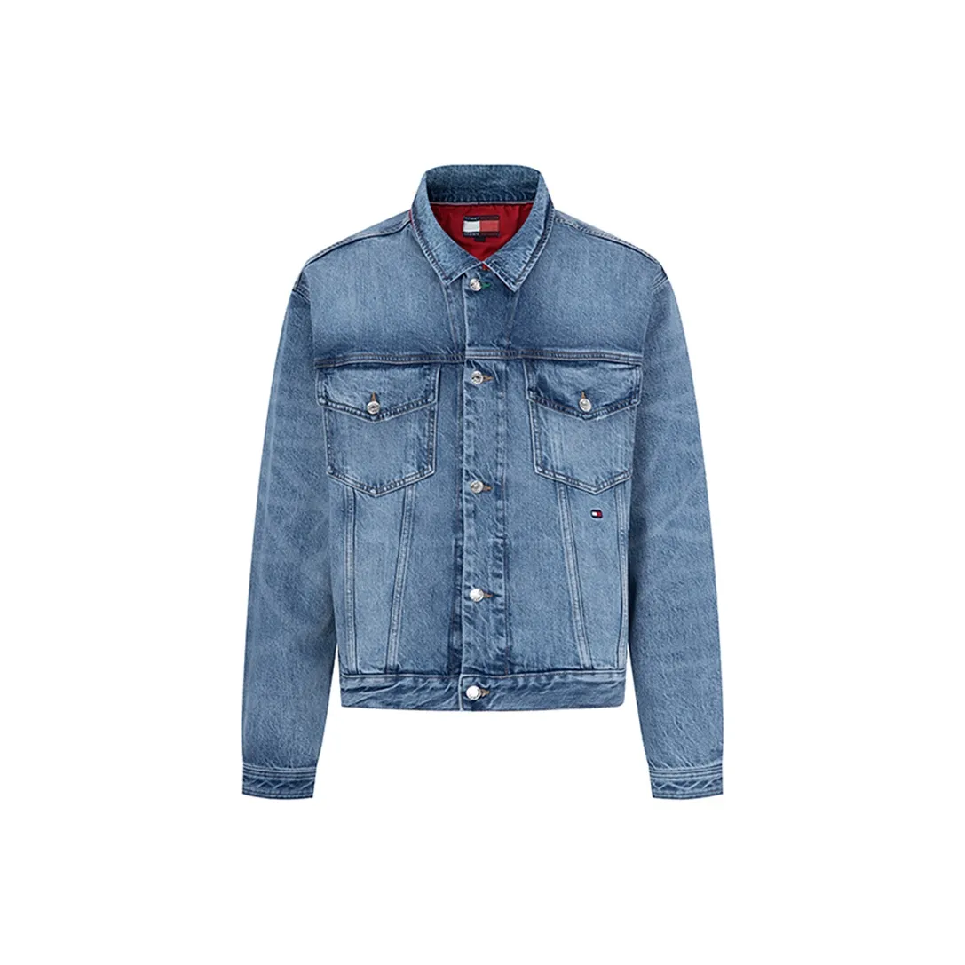 Tommy Hilfiger Джинсовый Синий Мужской Джинсовый Куртки